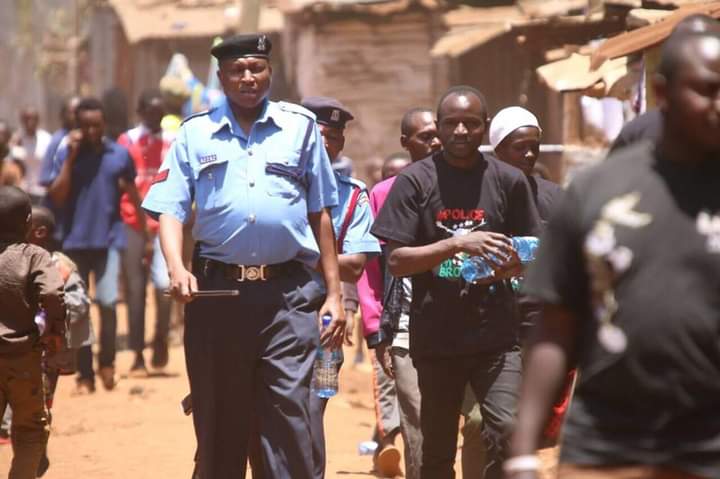 Police and community members working together in Kenya